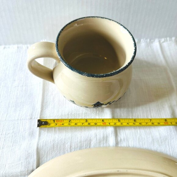 Home & Garden Party Birdhouses Stoneware Soup Bowl & Sandwich Plate Platter Set - Picture 9 of 13